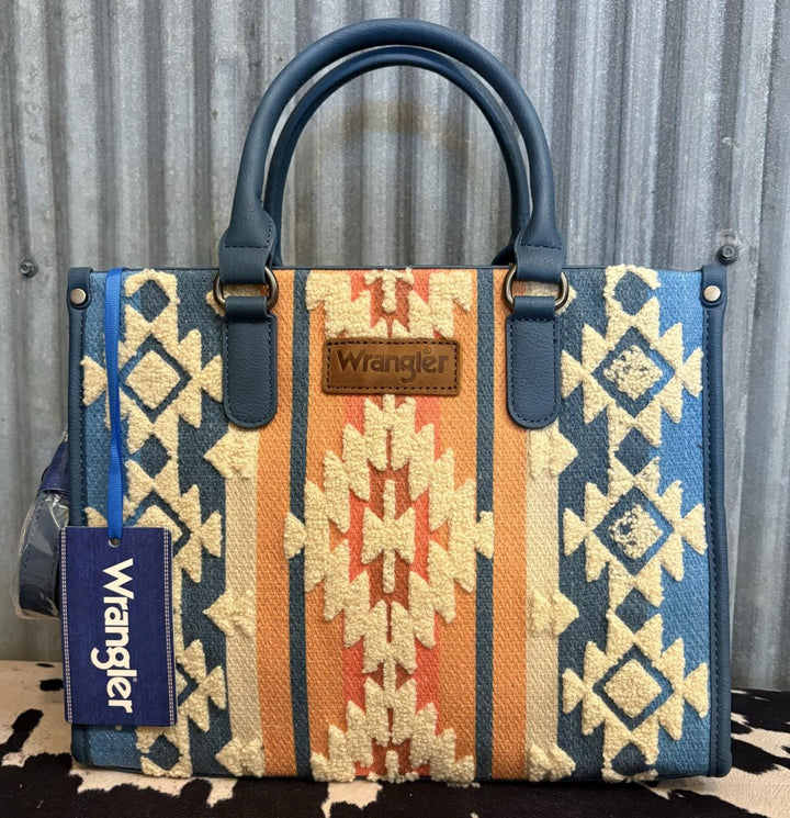 BLUE SHERPA WRANGLER CANVAS CROSSBODY TOTE