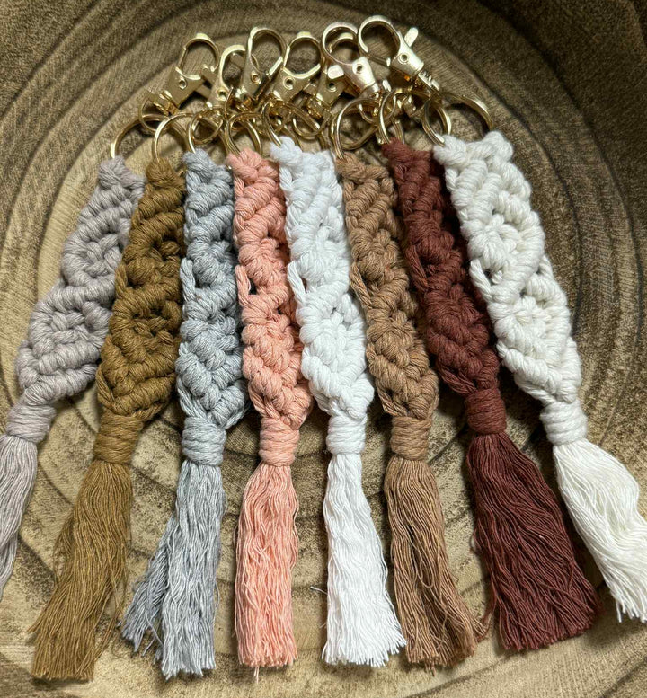 MACRAME BAG CHARM KEYCHAIN