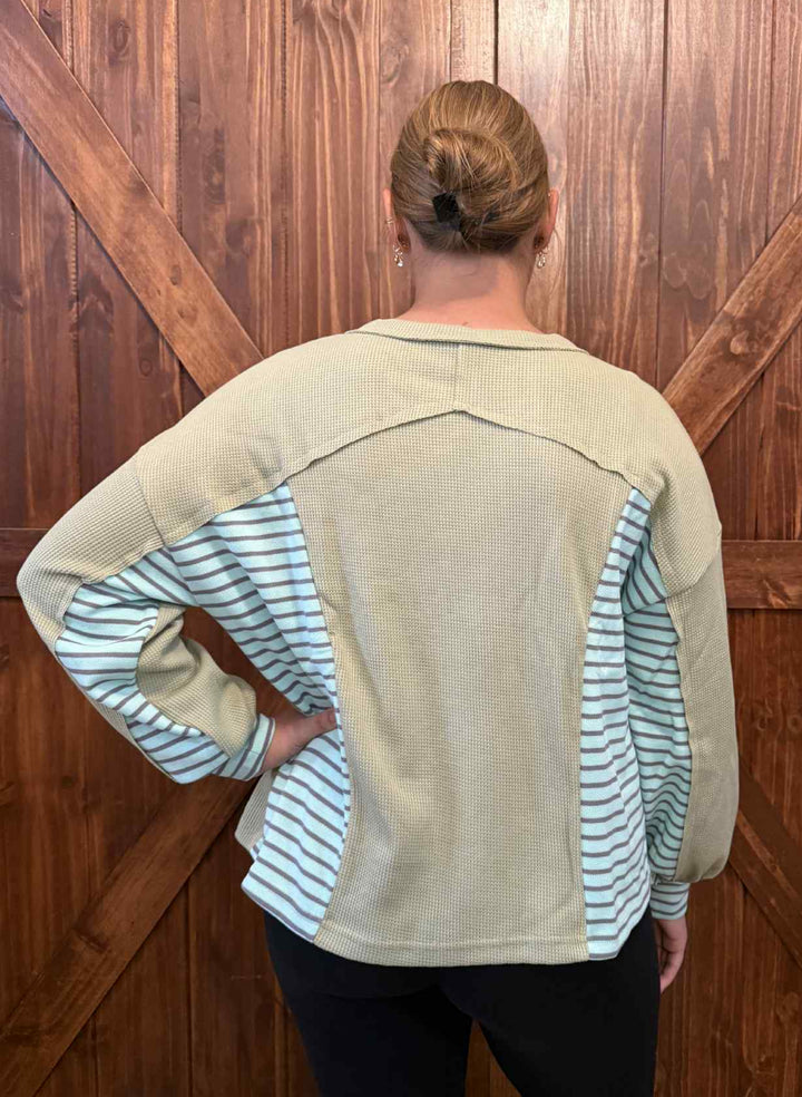 KEEP ME IN LINE LONG SLEEVE TOP