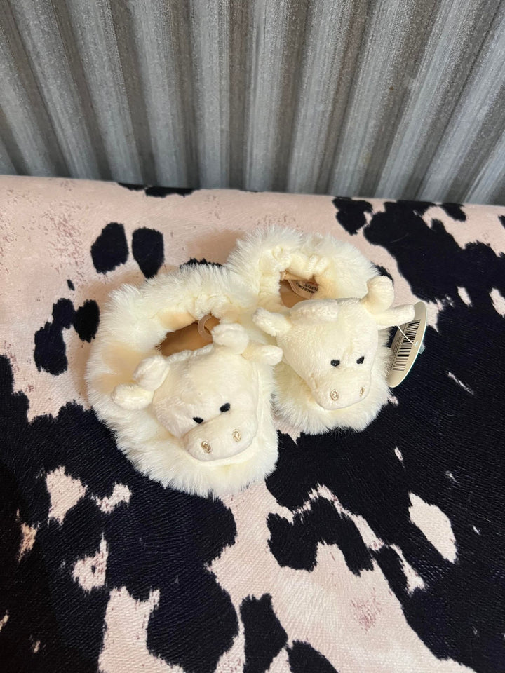 HIGHLAND COW BABY SLIPPERS 0-6MO