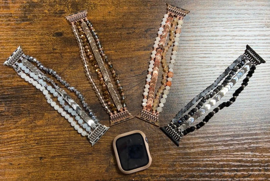 BEADED JEWELRY STRETCHY APPLE WATCH BAND