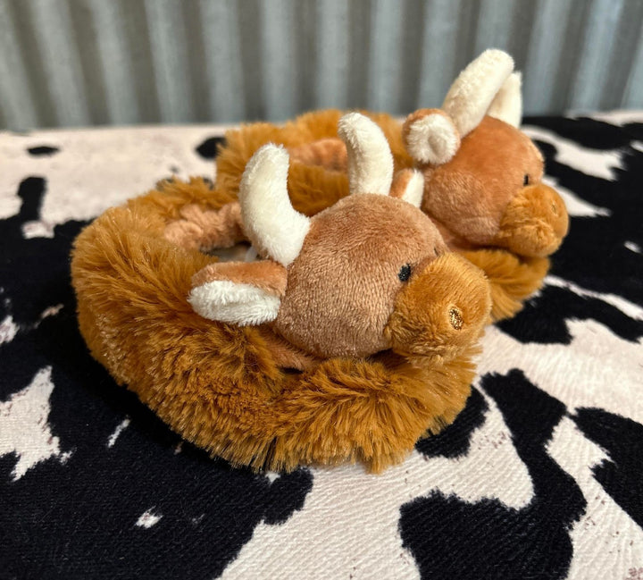 HIGHLAND COW BABY SLIPPERS 0-6MO