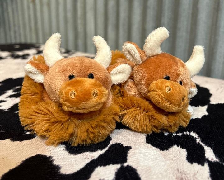 HIGHLAND COW BABY SLIPPERS 0-6MO