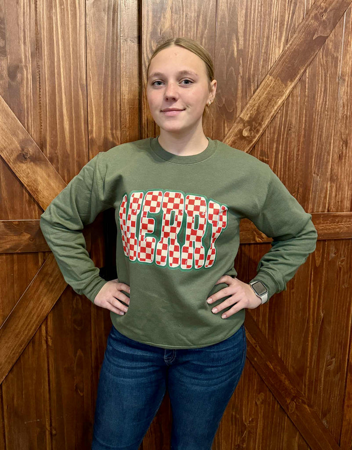 MERRY GRAPHIC CREWNECK