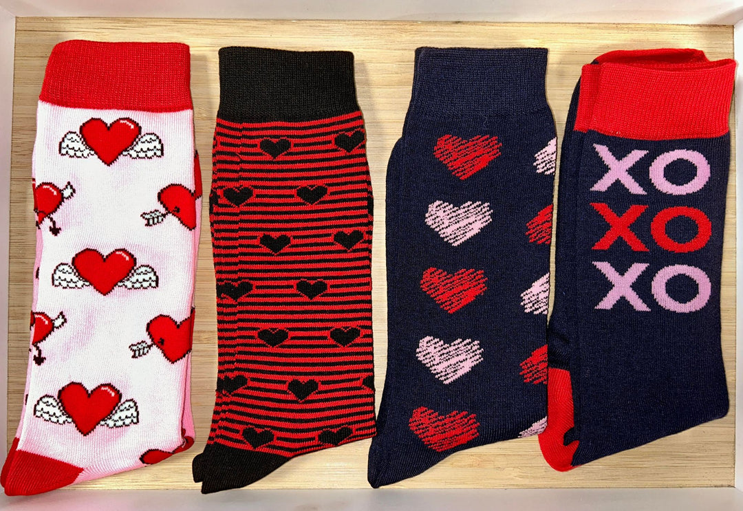 Men's Valentine Matching Boxer Briefs & Socks Set