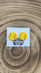 Softball Earrings