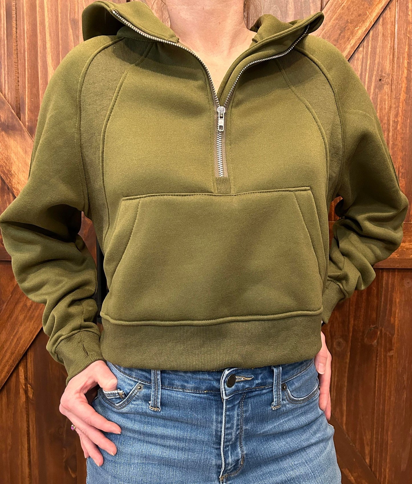 25% OFF SCUBA CROP SWEATSHIRT