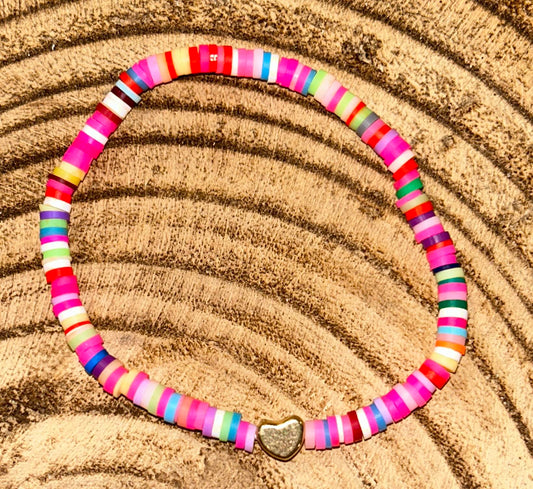 RAINBOW HEART BRACELET