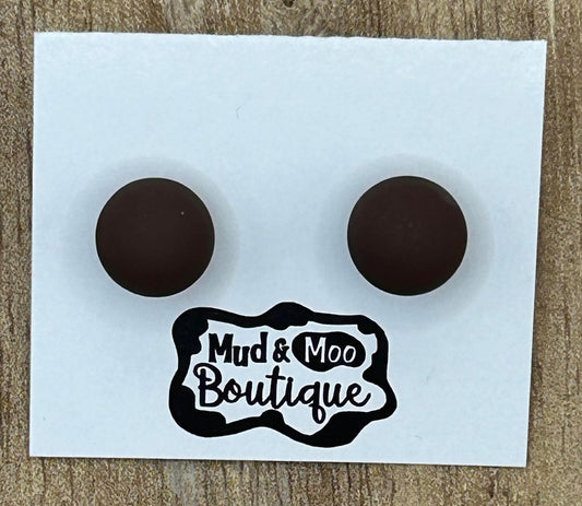 BROWN DOT STUDS