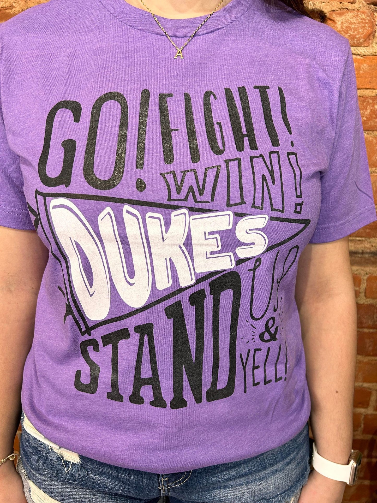 SALE GO FIGHT WIN DUKES GRAPHIC TEE