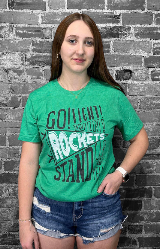 SALE GO FIGHT WIN ROCKETS GRAPHIC TEE