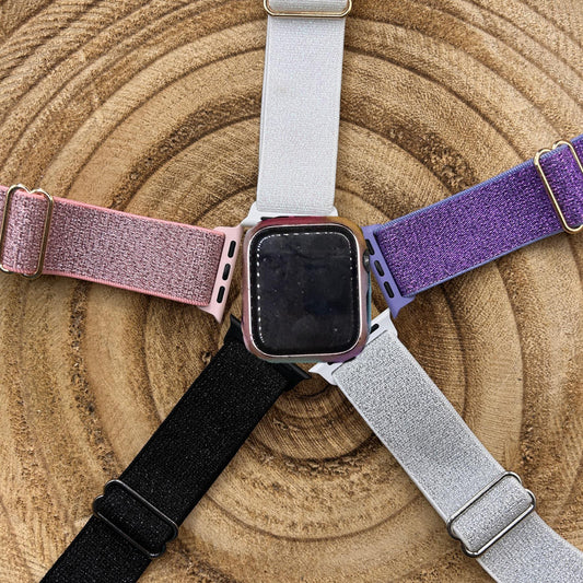 STRETCHY GLITTER APPLE WATCH BAND