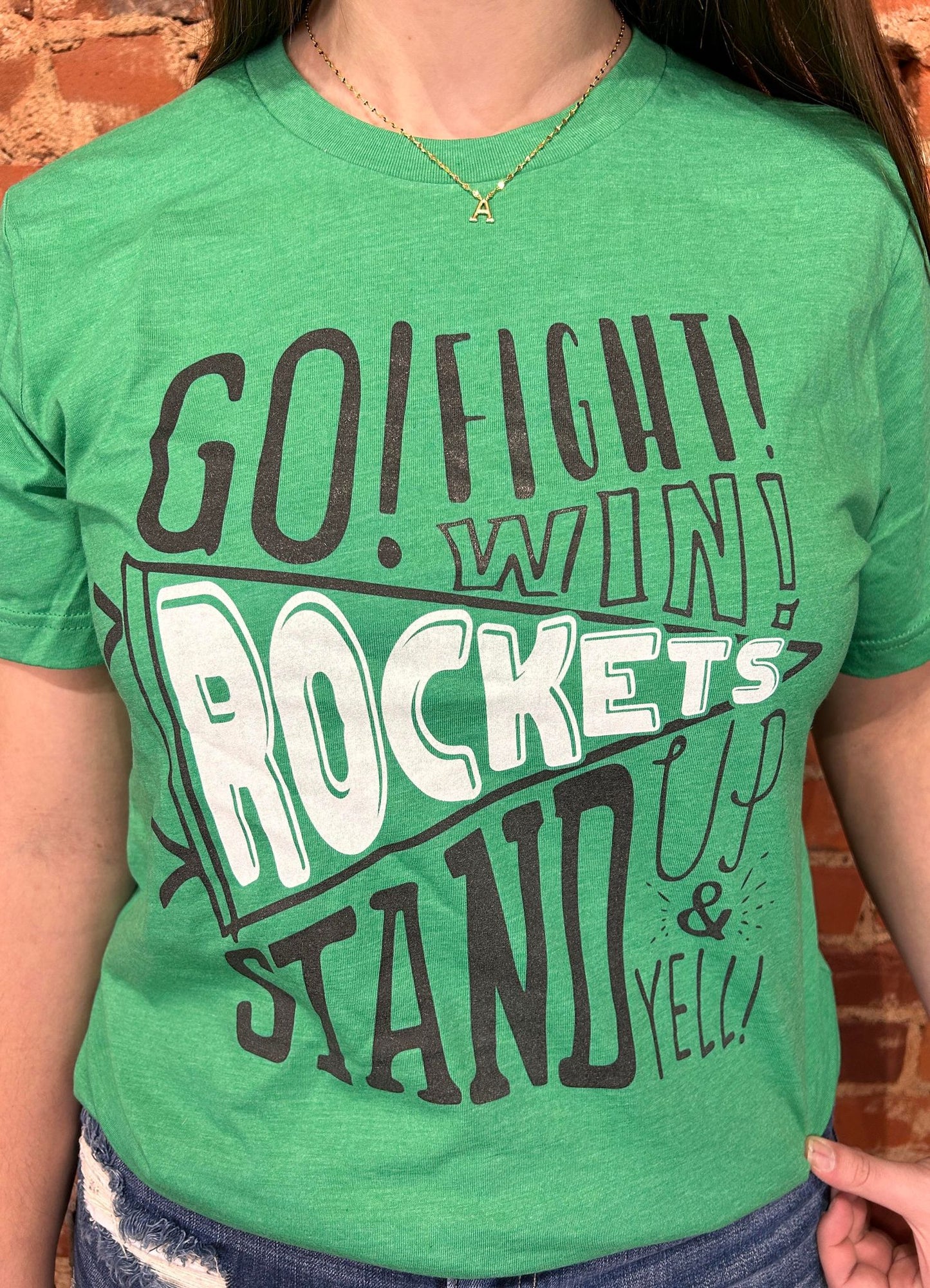 SALE GO FIGHT WIN ROCKETS GRAPHIC TEE