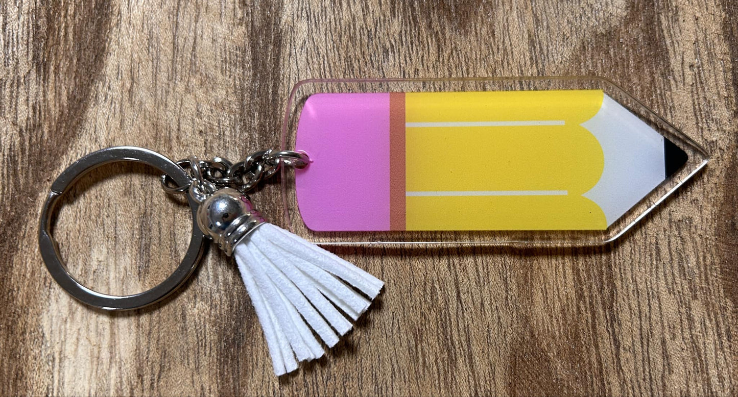 Teacher Pencil Keychain