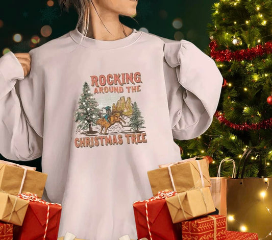 ROCKIN’ AROUND THE CHRISTMAS TREE CREWNECK