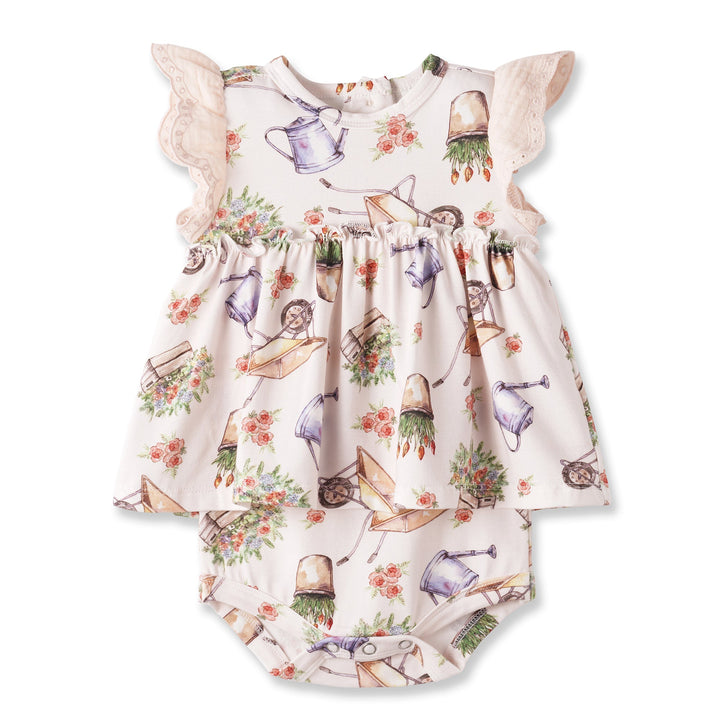 Sweet Garden Skirted Bodysuit – Bamboo Baby Outfit
