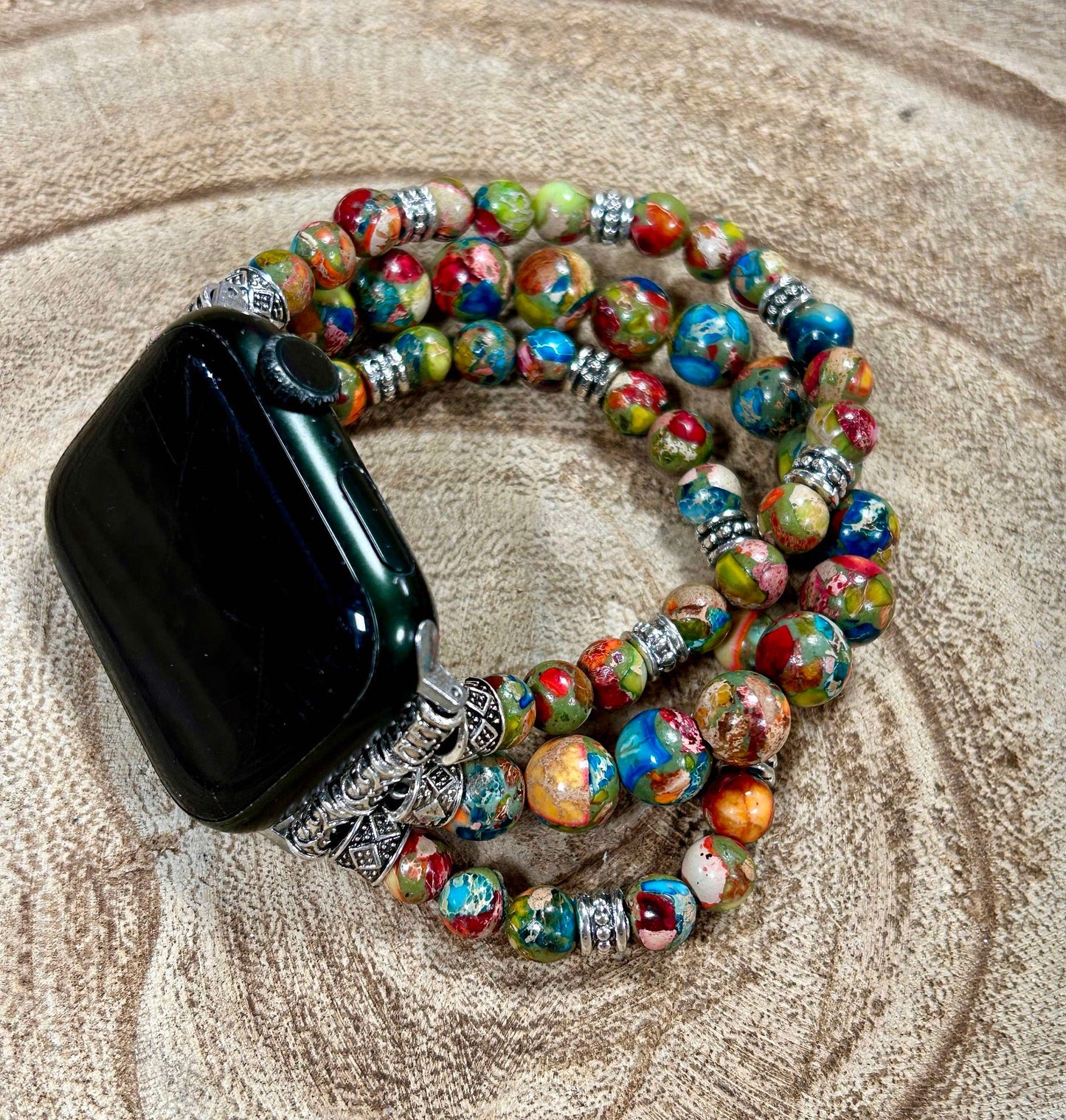 BOHO BEADED JEWELRY STRETCHY APPLE WATCH BAND