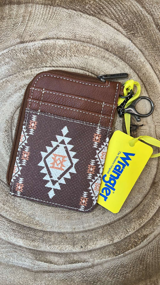 COFFEE WRANGLER SOUTHWESTERN PRINT MINI ZIP CARD CASE