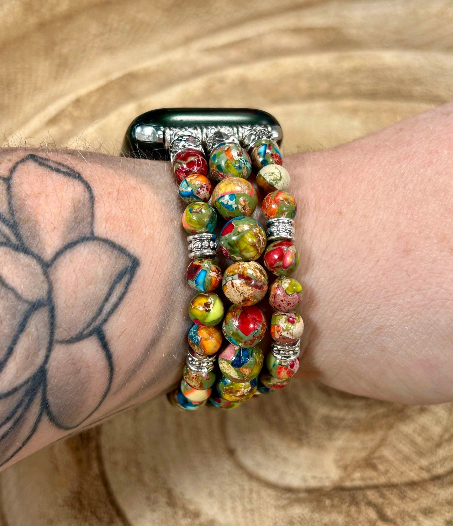 BOHO BEADED JEWELRY STRETCHY APPLE WATCH BAND