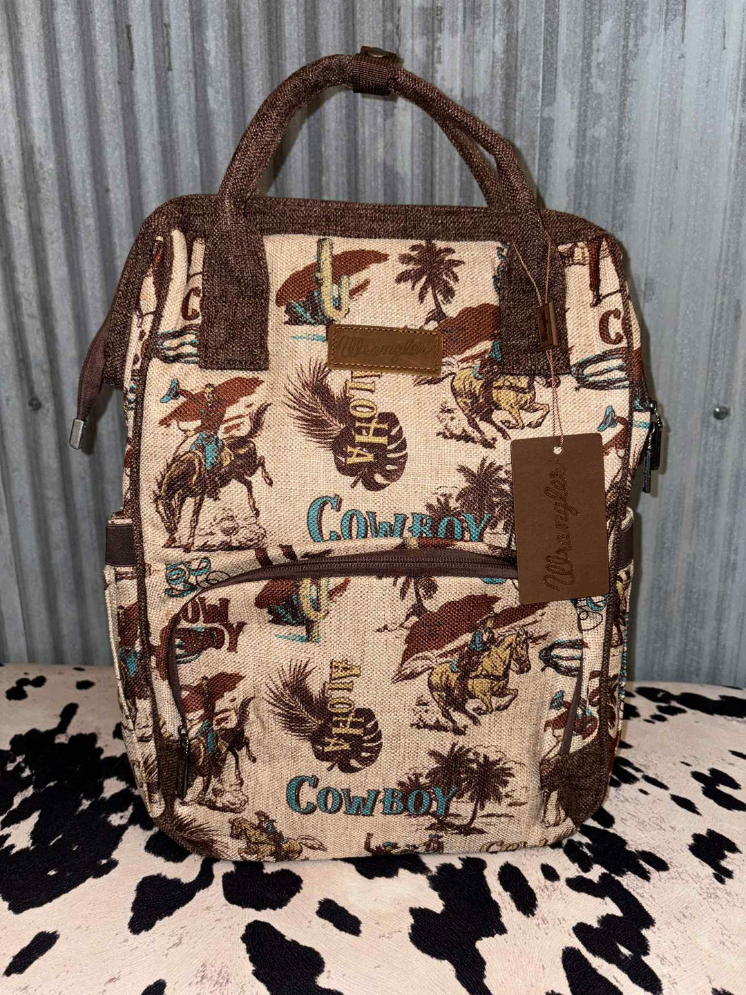 TAN WRANGLER VINTAGE COWBOY BACKPACK