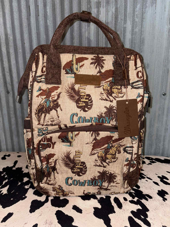 TAN WRANGLER VINTAGE COWBOY BACKPACK