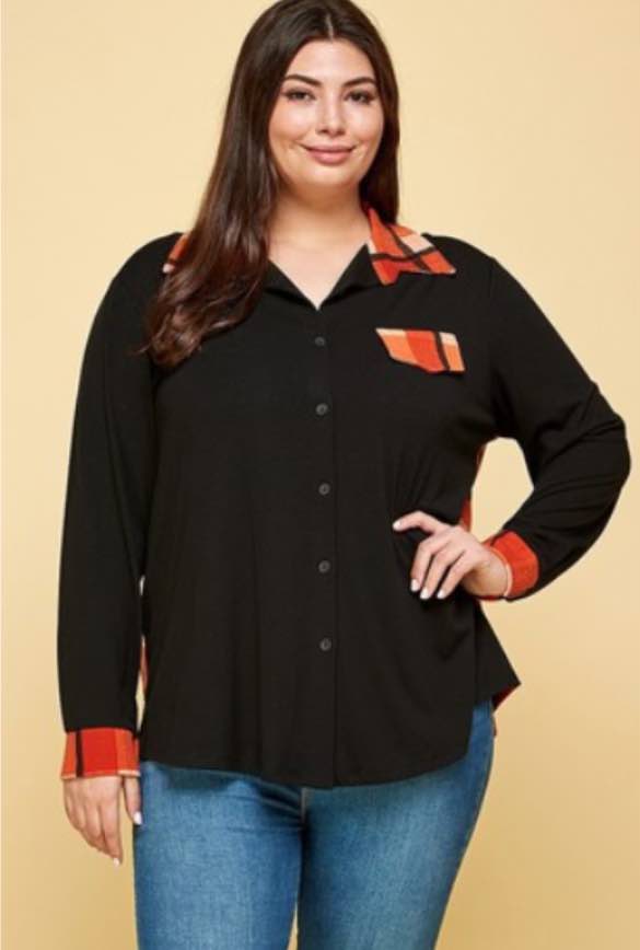 50% OFF CURVY OCTOBER PATCHES TOP