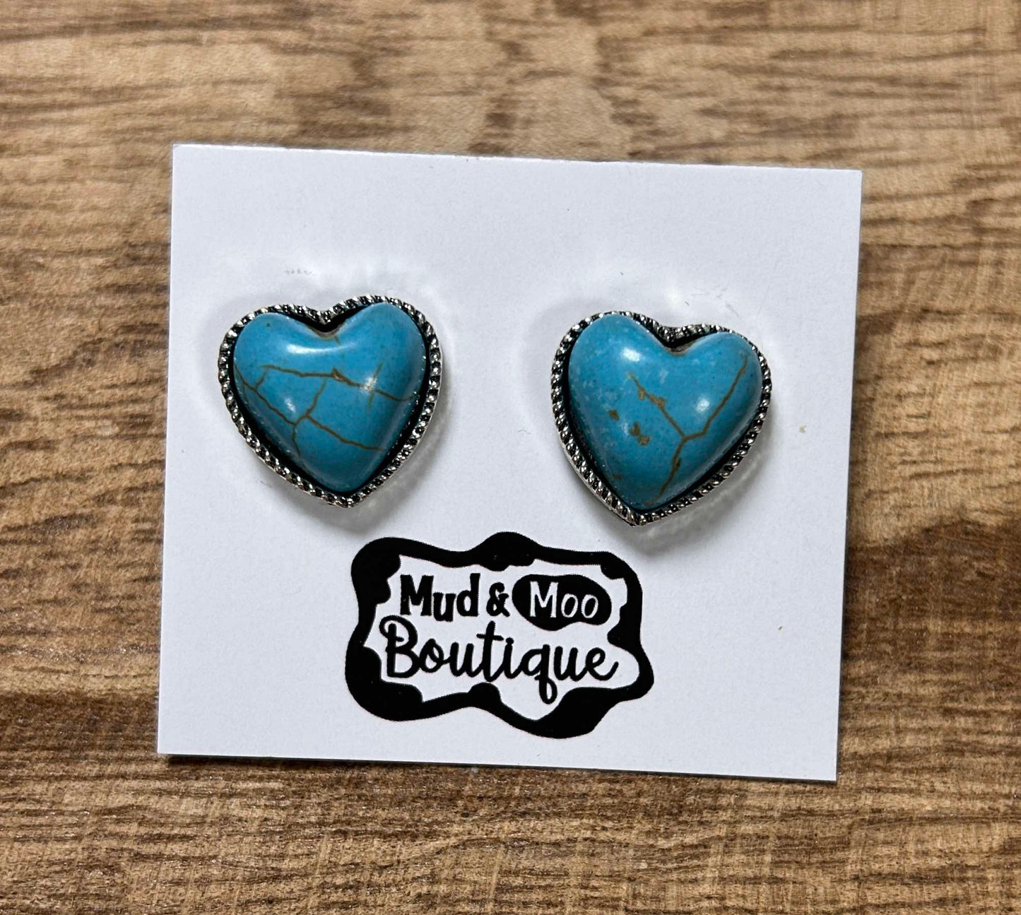 Turquoise Heart Earrings