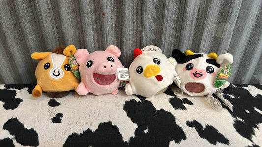 PLUSH FARM ANIMAL WATER BEAD STRESS BALL