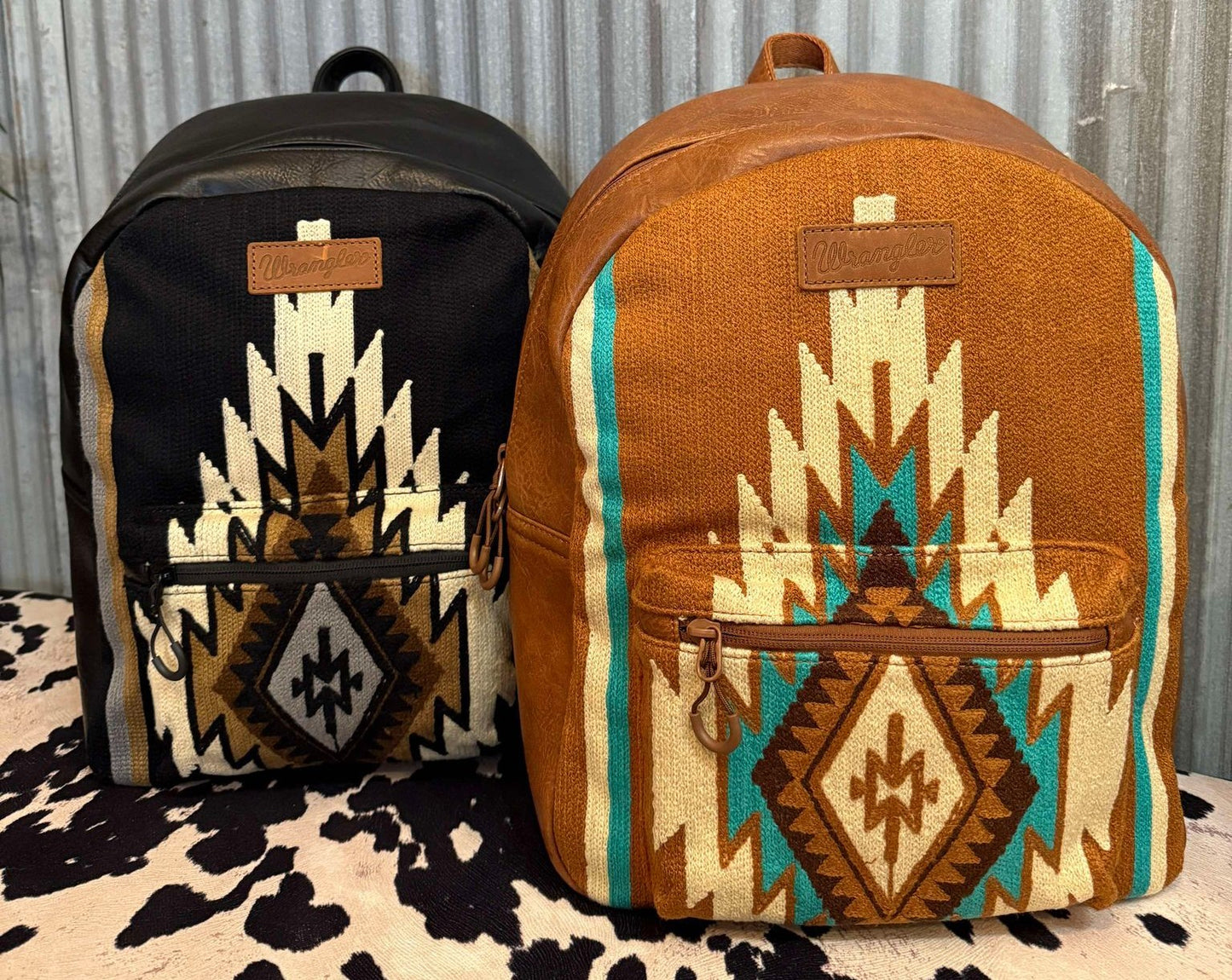 BROWN SOUTHWESTERN WRANGLER BOOK BAG