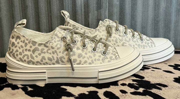 SILVER LINING LEOPARD SLIP ON SNEAKERS
