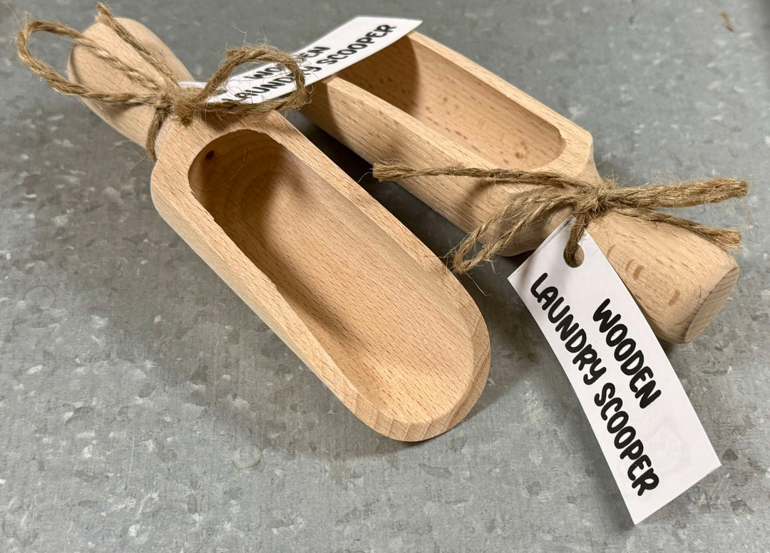 WOODEN LAUNDRY DETERGENT SCOOPER
