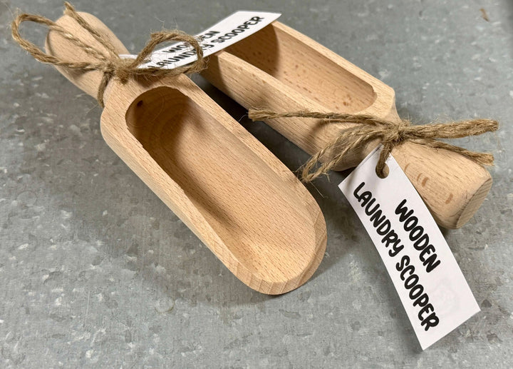 WOODEN LAUNDRY DETERGENT SCOOPER