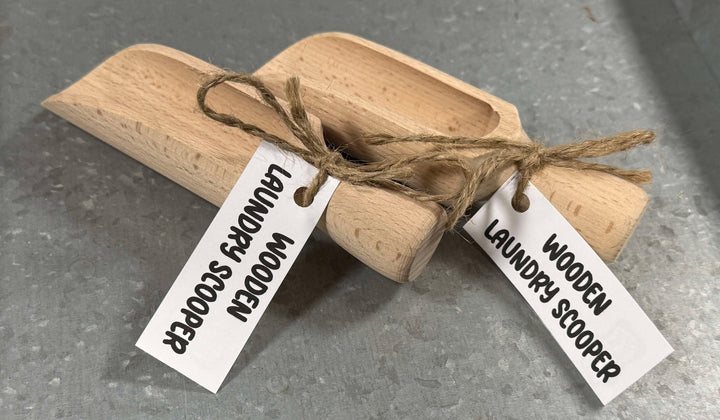 WOODEN LAUNDRY DETERGENT SCOOPER