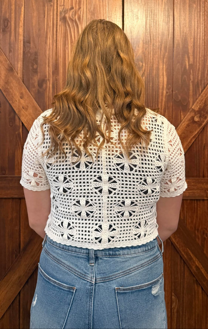 CROCHETED CUTIE TIE UP TOP
