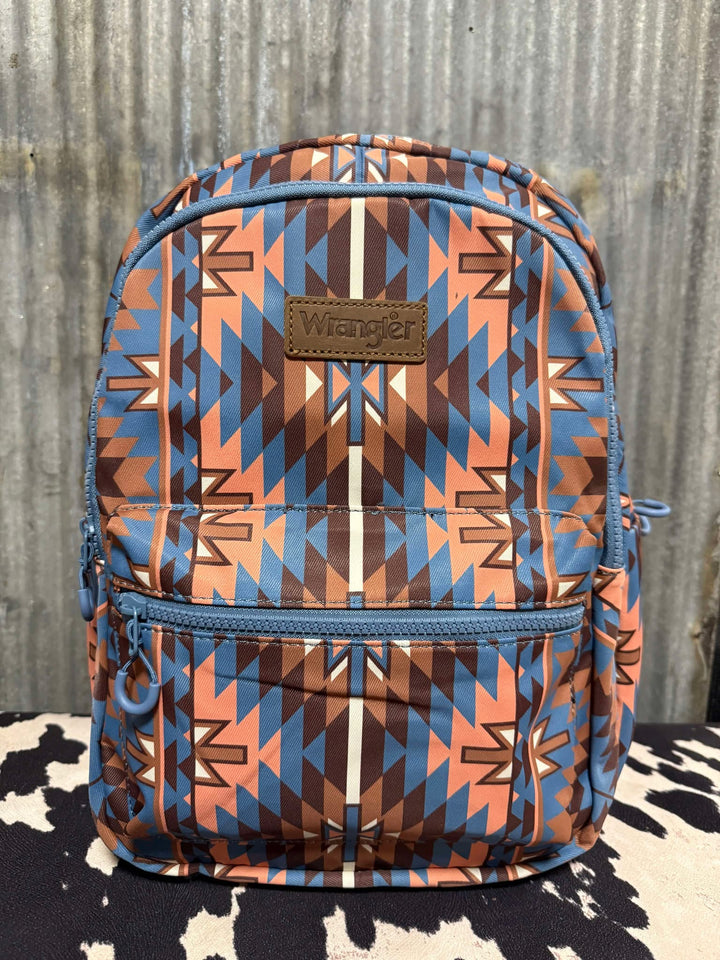 BLUE & CORAL WRANGLER AZTEC BACKPACK
