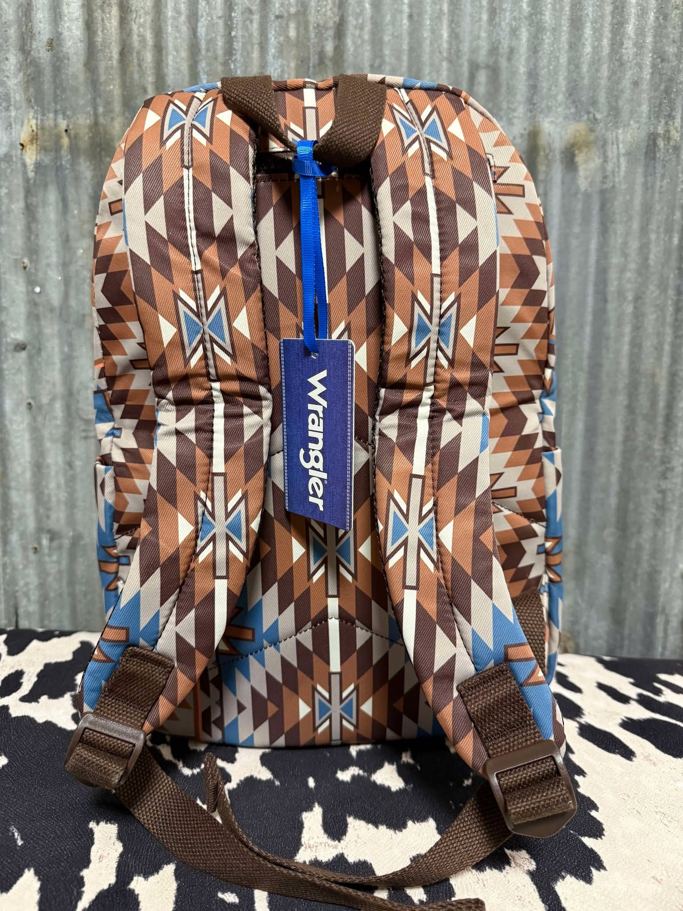 burnt henna jansport backpack BROWN & BLUE WRANGLER AZTEC BACKPACK – Mud & Moo Boutique