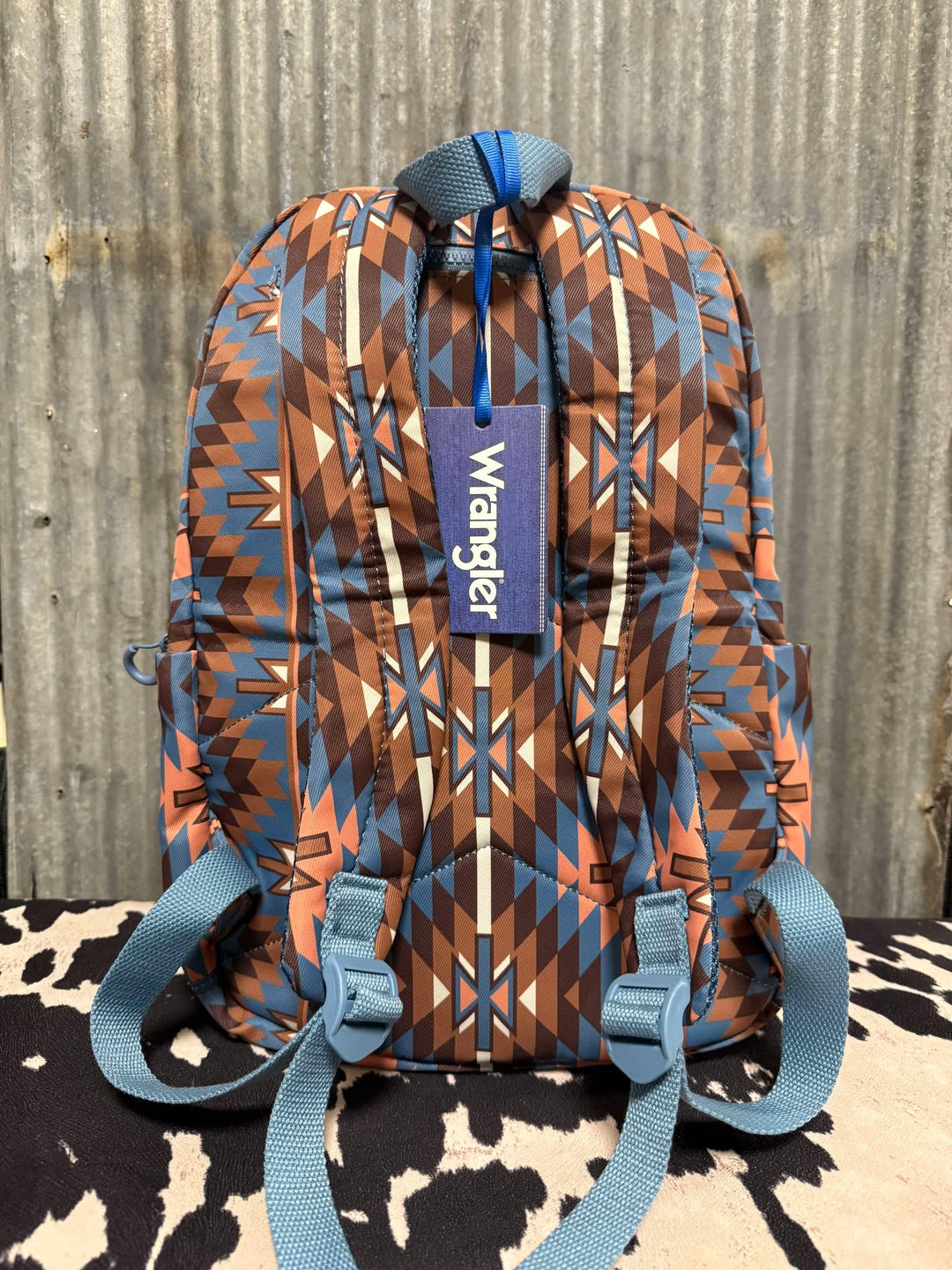 BLUE & CORAL WRANGLER AZTEC BACKPACK