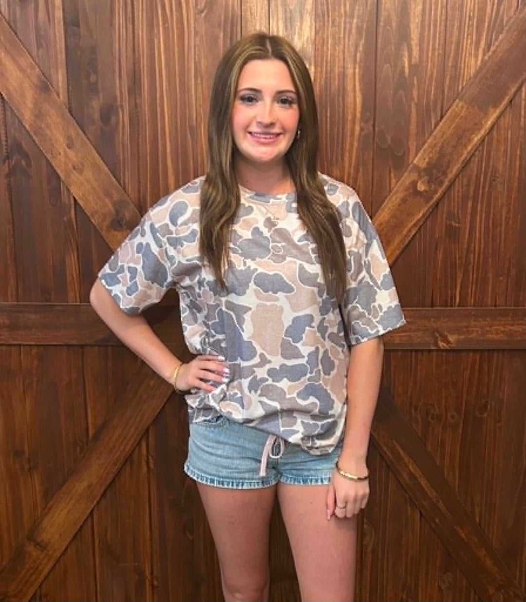 RETRO CAMO GIRL TOP