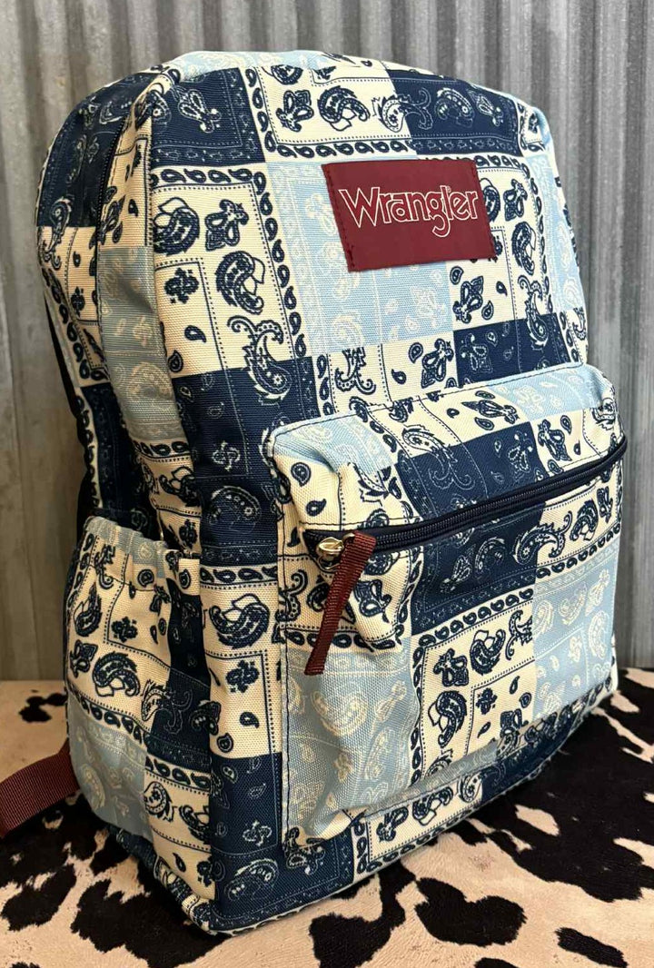 BLUE WRANGLER PAISLEY BACKPACK