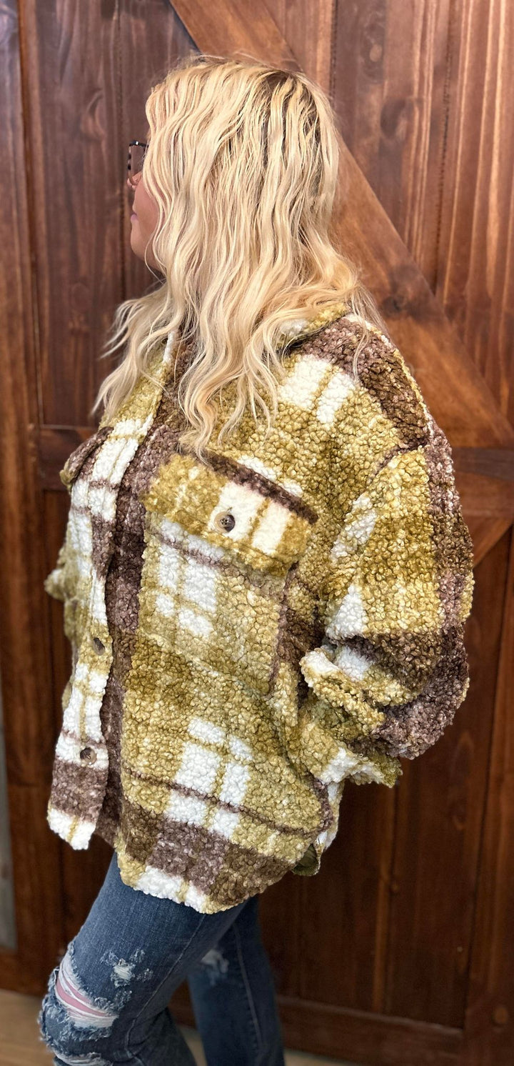 SHERPA PLAID JACKET