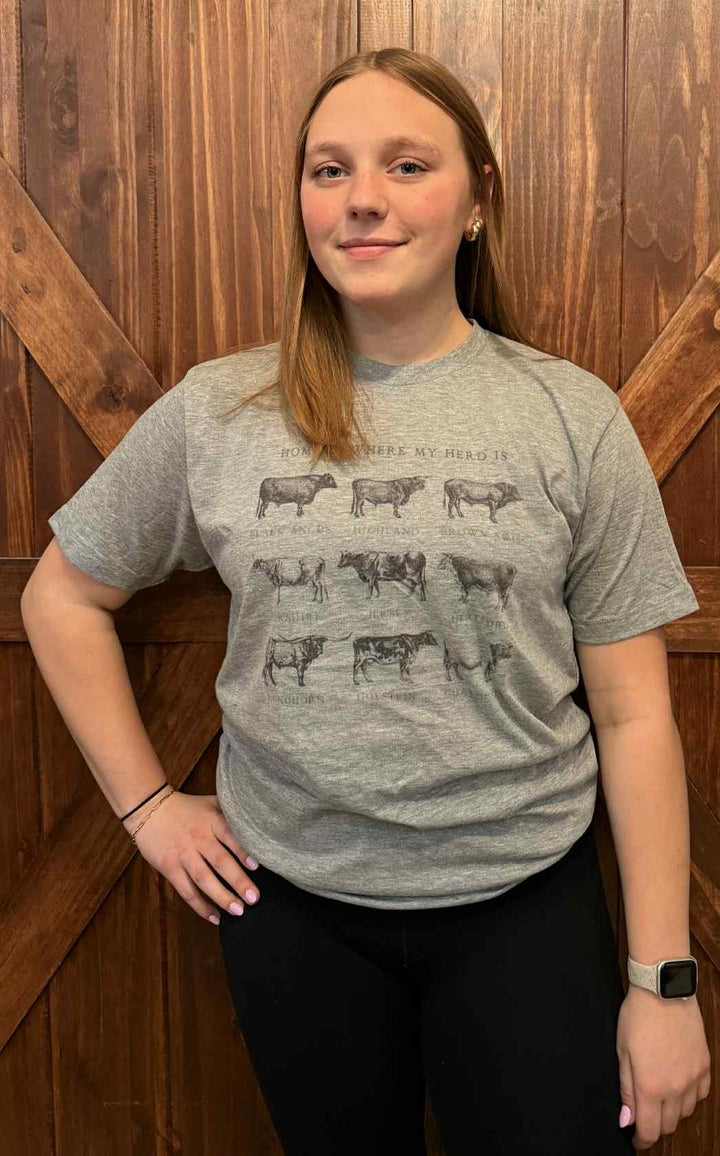HOME IS WHERE MY HERD IS GRAPHIC TEE