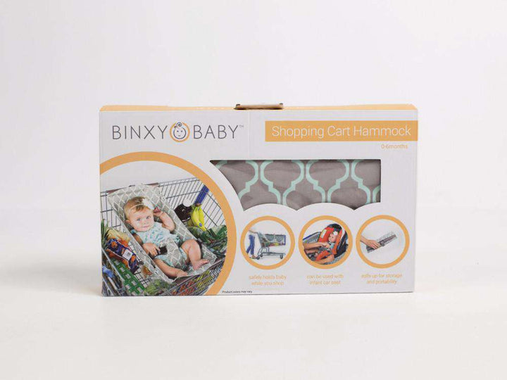 Baby Shopping Cart Hammock | Gray/Aqua