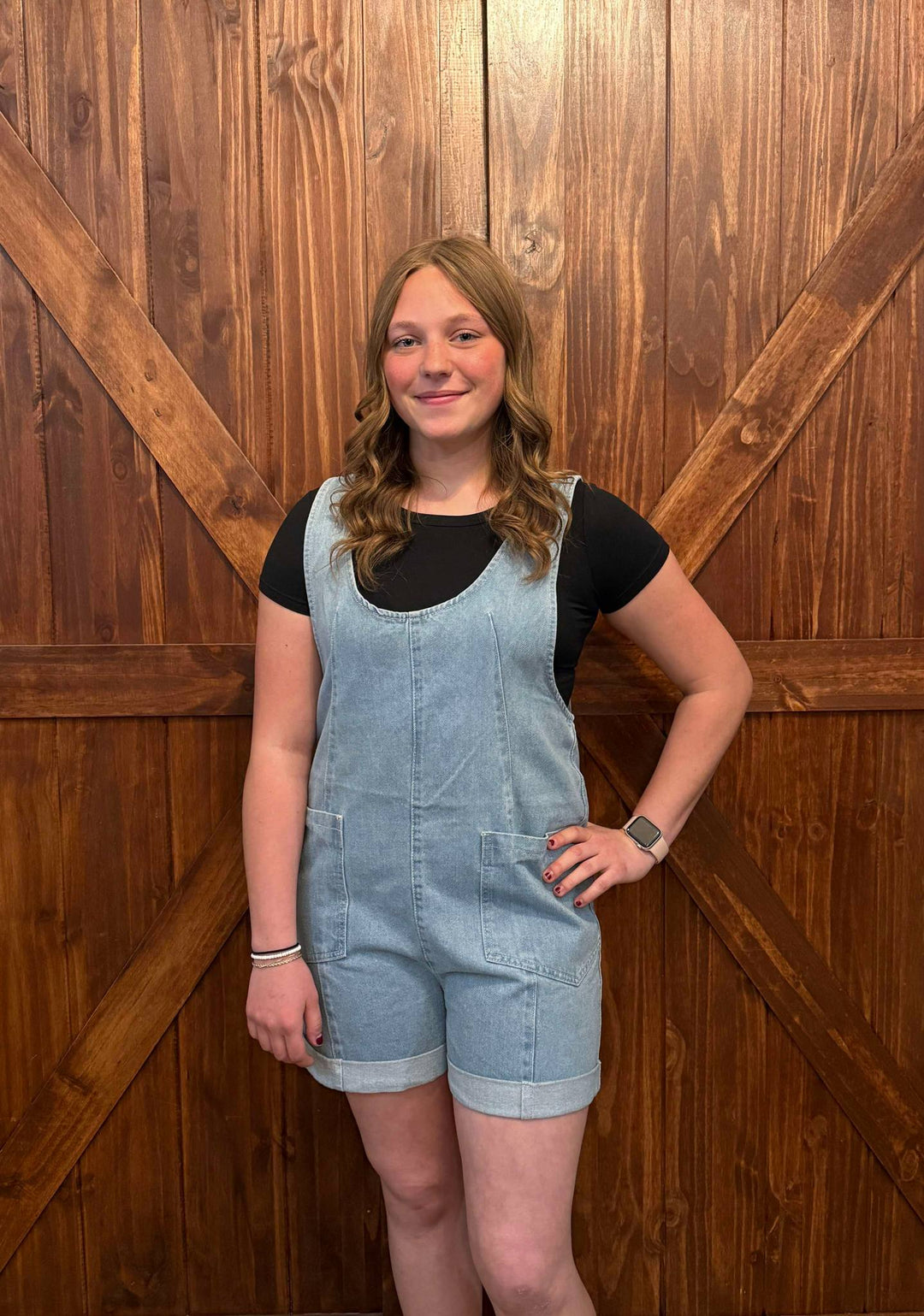 MY GO TO DENIM ROMPER