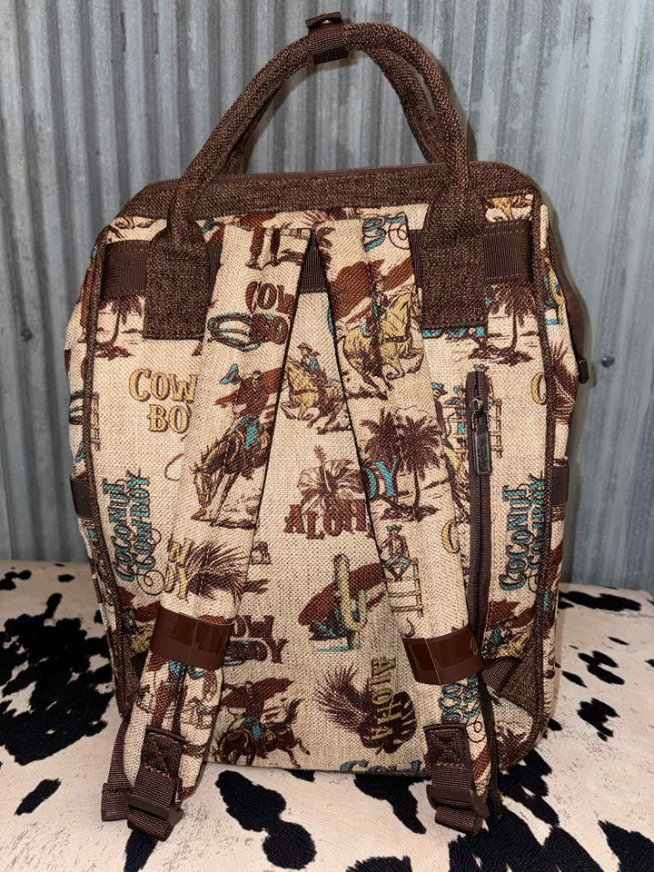 TAN WRANGLER VINTAGE COWBOY BACKPACK
