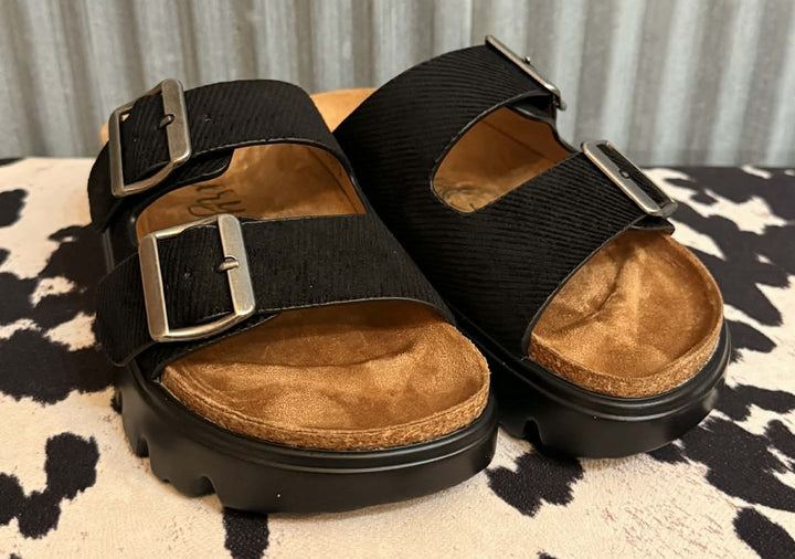 SUMMER CHIC BLACK SANDALS