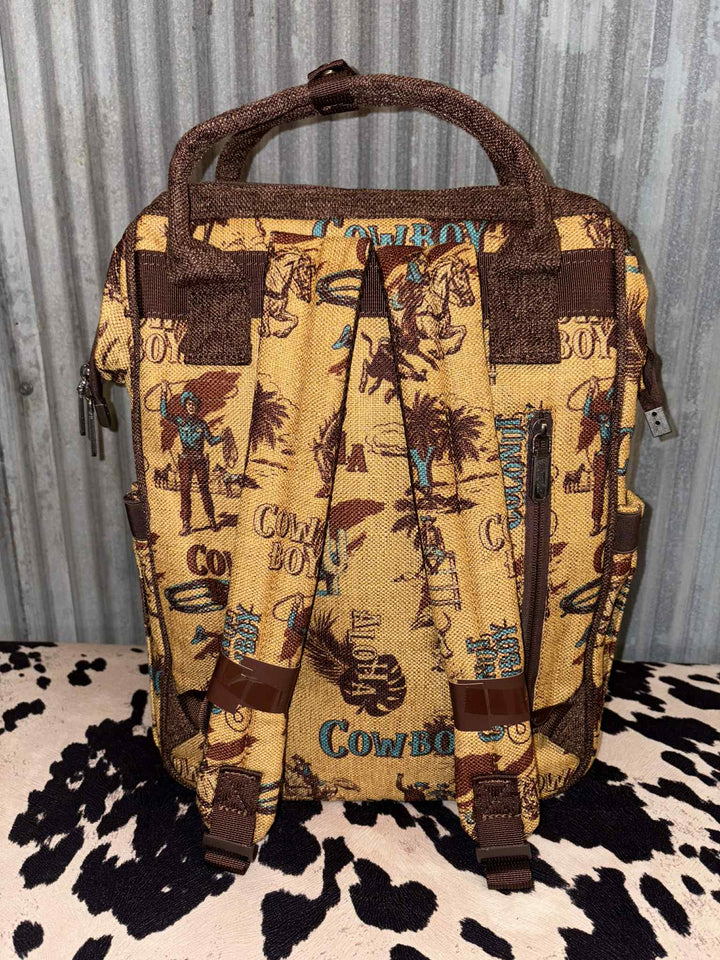 MUSTARD WRANGLER VINTAGE COWBOY BACKPACK