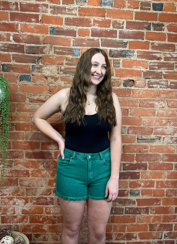 LET'S GO ROCKETS FRAYED SHORTS