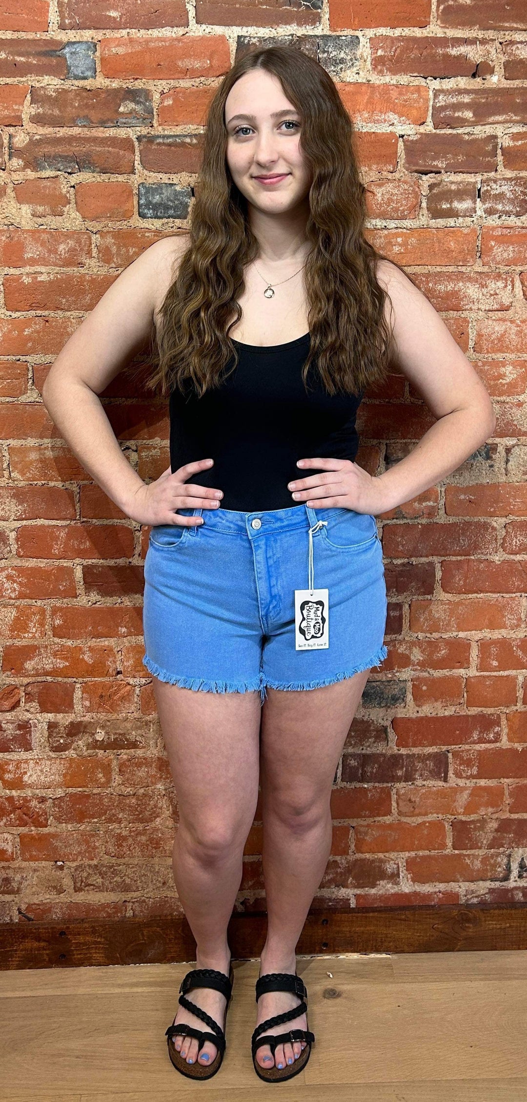 LET'S GO TO THE LAKE FRAYED SHORTS