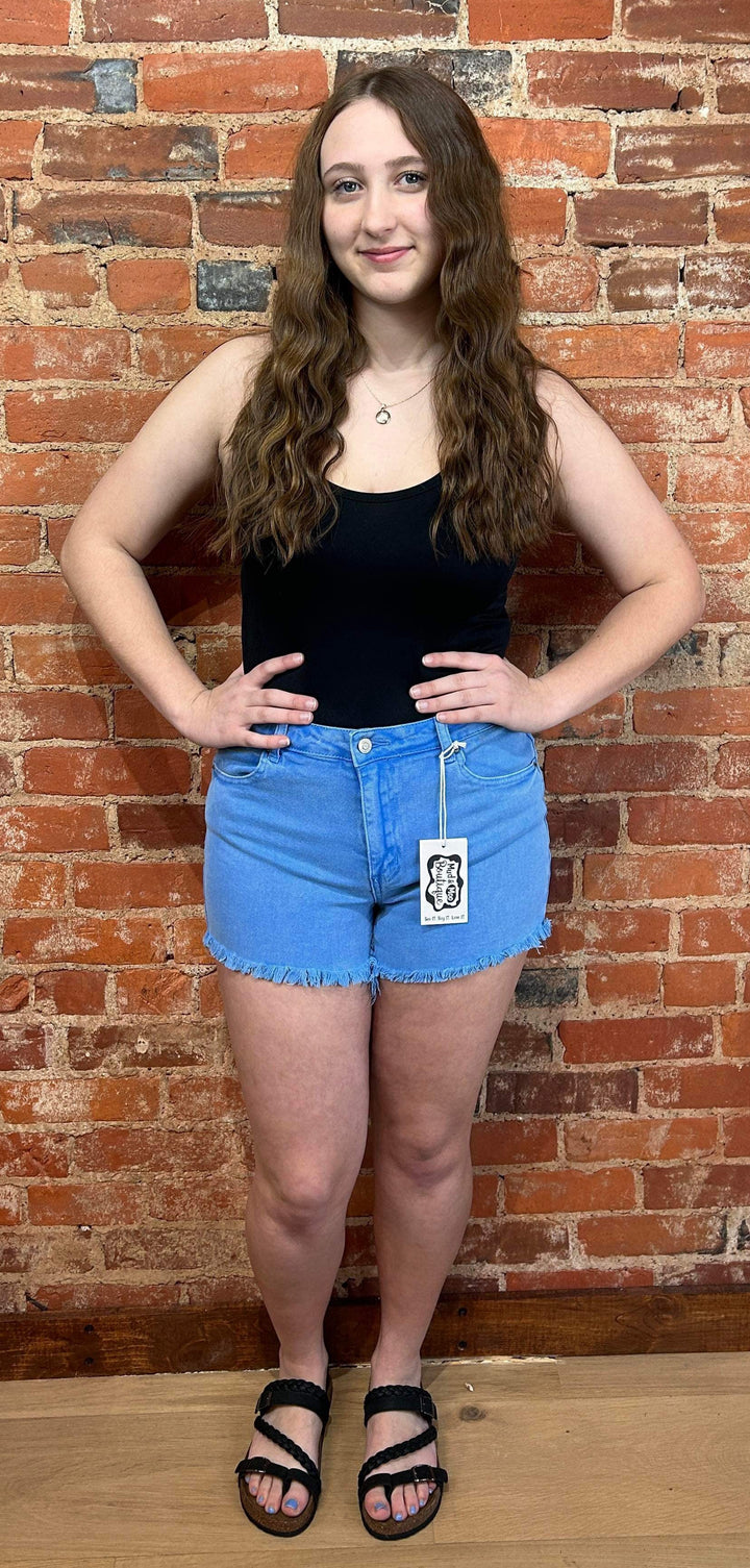LET'S GO TO THE LAKE FRAYED SHORTS