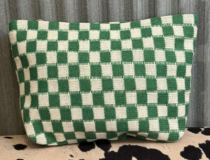RETRO CHECKERED MAKEUP BAG